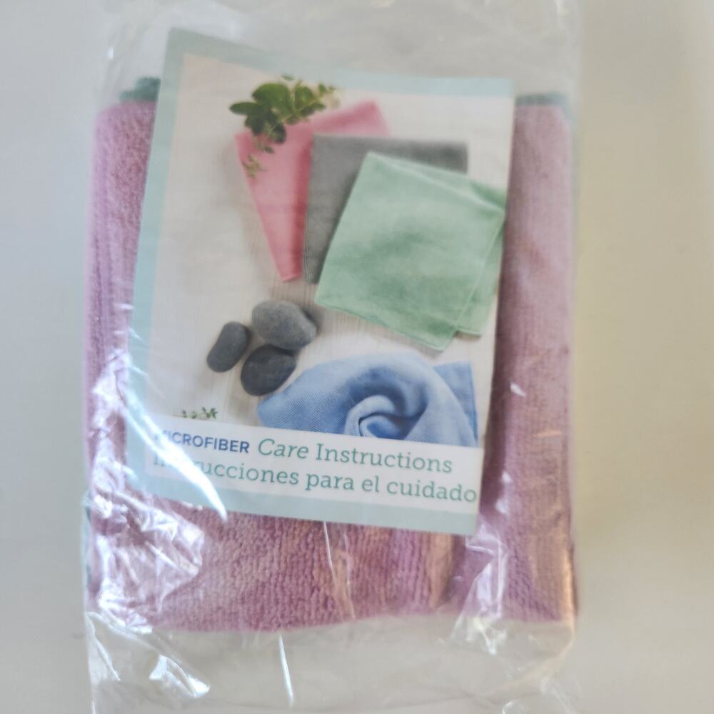 New! Norwex Backlock Body Cloth Microfiber Washcloth Towel Pink Green Bath Spa